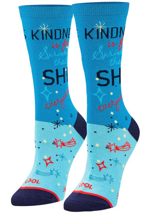 COOL SOCKS Brand Ladies KINDNESS IS FREE SPRINKLE THAT SHIT EVERYWHERE Socks