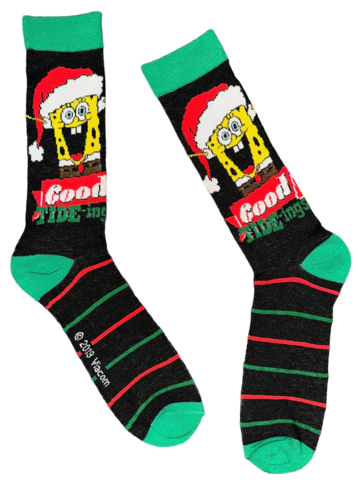 SPONGEBOB SQUAREPANTS Men's CHRISTMAS Socks