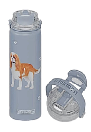 CAVALIER KING CHARLES Dog Stainless Steel 24 Oz. Water Bottle SERENGETI Brand By E&S Pets - Novelty Socks for Less