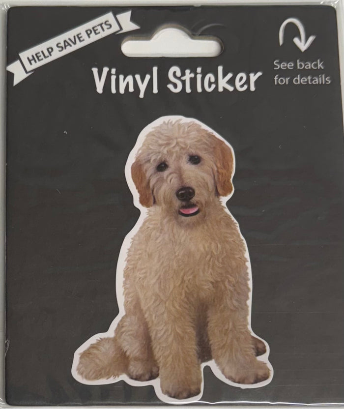 GOLDENDOODLE Dog Vinyl Sticker By E&S Pets