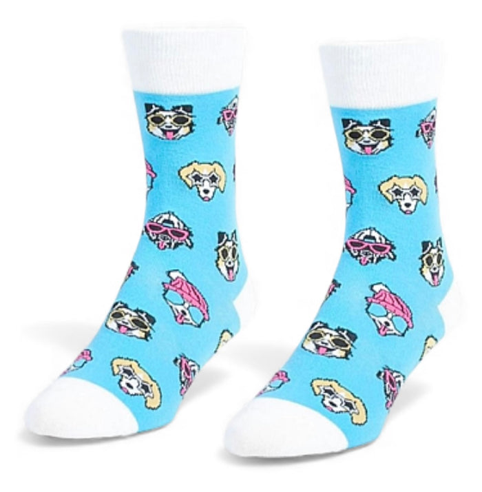 COOL DOGS ADULT UNISEX SOCKS HEADLINE BRAND SOCKS SIZE S/M DOGS WEARING SUNGLASSES