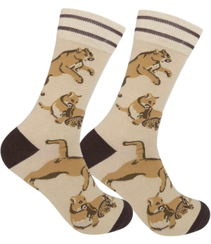 COUGAR MOUNTAIN LION Adult Unisex Socks FUNATIC Brand - Novelty Socks And Slippers