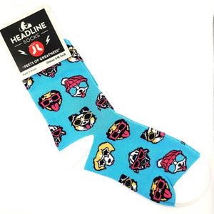 COOL DOGS ADULT UNISEX SOCKS HEADLINE BRAND SOCKS SIZE S/M DOGS WEARING SUNGLASSES - Novelty Socks And Slippers