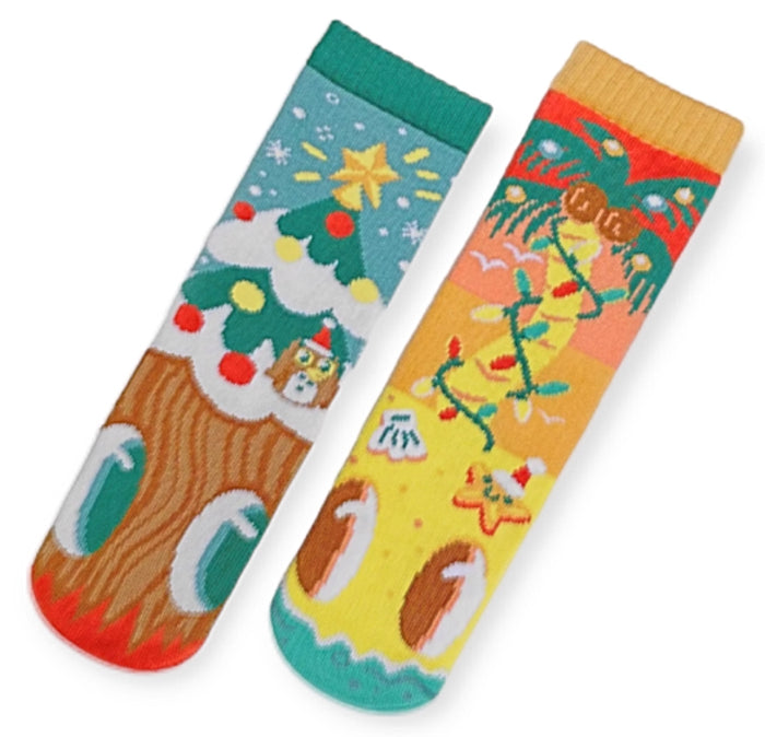 PALS Socks Brand Unisex Adult CHRISTMAS PINEY & COCO Mismatched Socks (CHOOSE SIZE)