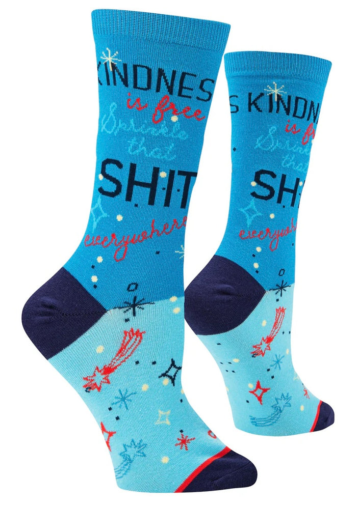 COOL SOCKS Brand Ladies KINDNESS IS FREE SPRINKLE THAT SHIT EVERYWHERE Socks