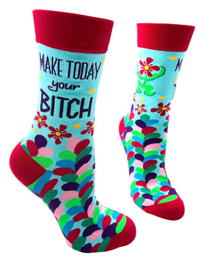FABDAZ Brand Ladies ‘MAKE TODAY YOUR BITCH’ Socks - Novelty Socks And Slippers