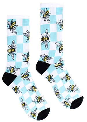 PARQUET Brand Men’s YELLOW JACKETS Socks BEES ALL OVER - Novelty Socks for Less