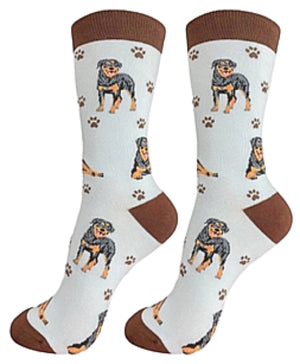 ROTTWEILER Dog Unisex Socks By E&S Pets CHOOSE SOCK DADDY, HAPPY TAILS, LIFE IS BETTER - Novelty Socks for Less