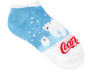 COCA COLA Ladies POLAR BEAR 3 Pair Of No Show Socks