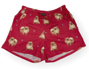 COMFIES LOUNGE PJ SHORTS Ladies POMERANIAN Dog BY E&S PETS - Novelty Socks And Slippers