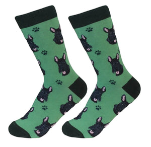 SCOTTISH TERRIER DOG Adult Unisex Socks SOCK DADDY Brand By E&S Pets 'SCOTTIE' - Novelty Socks And Slippers