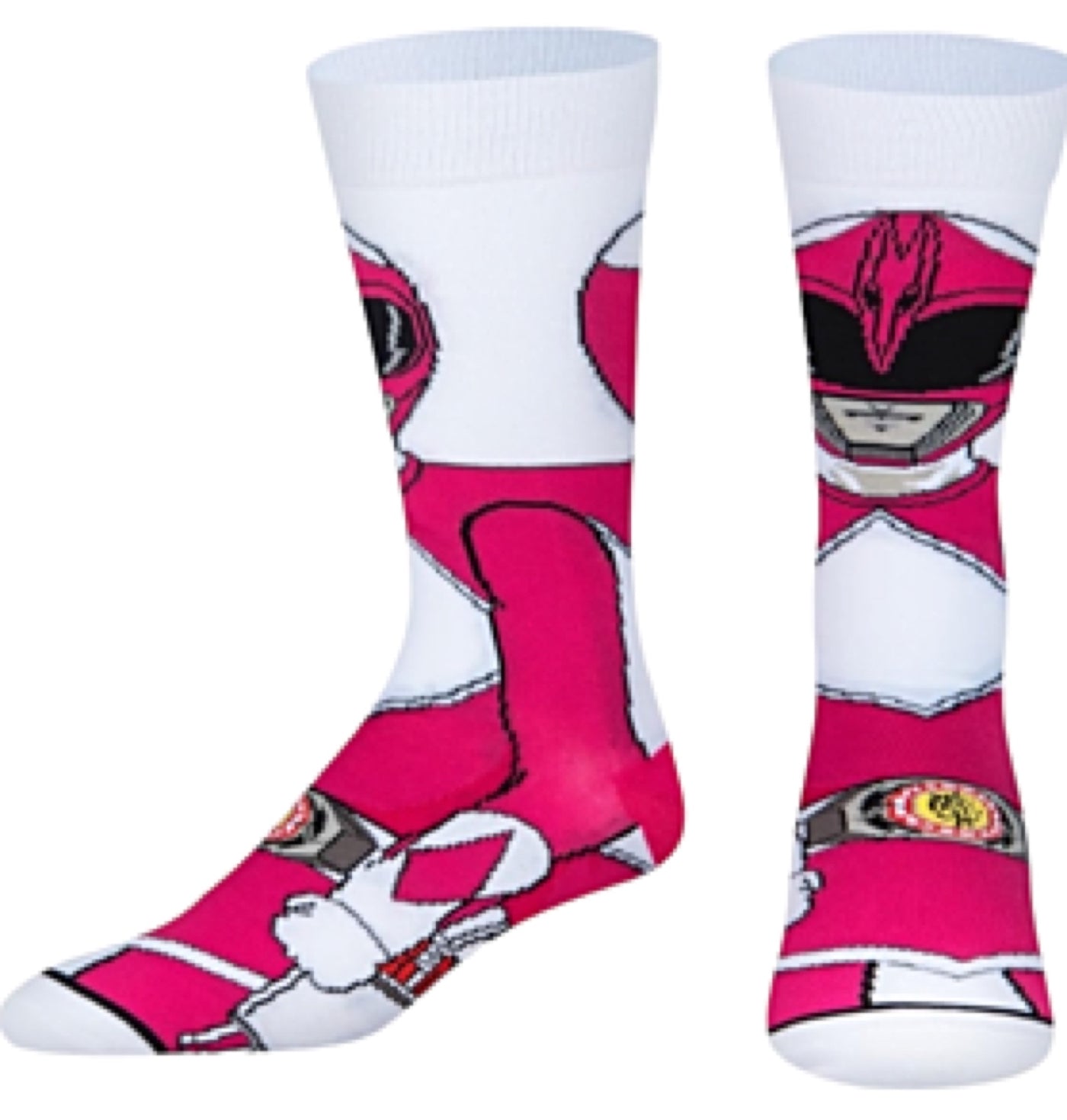 POWER RANGERS Men’s PINK RANGER 360 Socks ODD SOX Brand