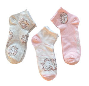 Disney ARISTOCATS Ladies 3 Pair Of MARIE THE CAT Socks - Novelty Socks And Slippers