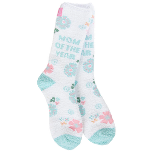 MOM OF THE YEAR Ladies Soft Cozy Socks WORLD’S SOFTEST SOCKS Brand - Novelty Socks And Slippers