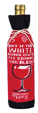 PRIMITIVES BY KATHY CHRISTMAS ALCOHOL WINE BOTTLE SOCK ‘I’M DREAMING OF A WHITE CHRISTMAS’ - Novelty Socks for Less