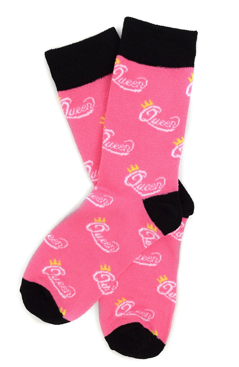 Queen Socks QUEEN Ladies Socks With CROWNS ALL OVER PARQUET BRAND | Novelty Socks ...