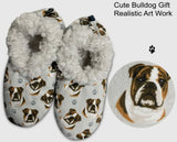 BULLDOG Ladies Non-Slip Slippers COMFIES BRAND By E&S Pets - Novelty Socks And Slippers