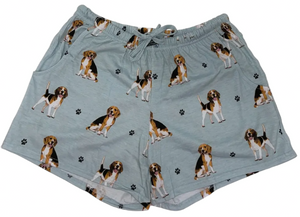 COMFIES LOUNGE PJ SHORTS Ladies BEAGLE DOG By E&S PETS - Novelty Socks And Slippers