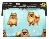 COMFIES Brand Unisex POMERANIAN Pajama Bottoms E&S Pets (CHOOSE SIZE) - Novelty Socks And Slippers