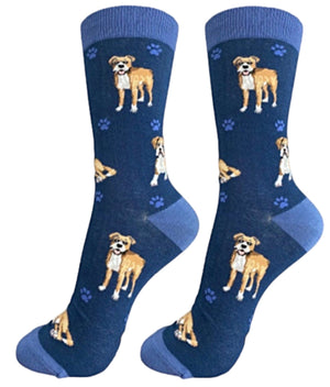 BOXER Dog Unisex Socks By E&S Pets CHOOSE SOCK DADDY, HAPPY TAILS, LIFE IS BETTER - Novelty Socks for Less