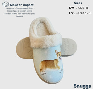 SNUGGS Memory Foam WELSH CORGI Dog Non Slip Slippers (Choose Size) By E&S Pets