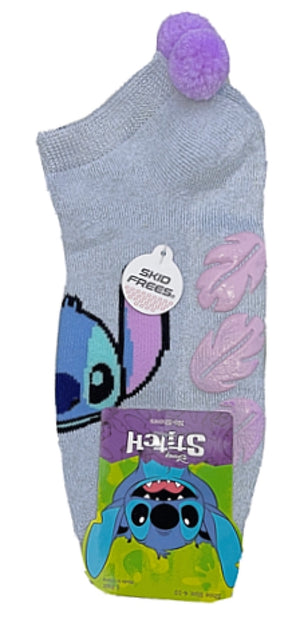 DISNEY Ladies GRIPPER BOTTOM POM POM SOCKS CHOOSE YODA, MICKEY OR STITCH - Novelty Socks for Less