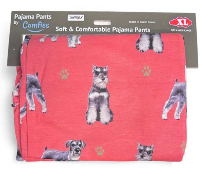 SCHNAUZER Dog Adult Unisex PAJAMA BOTTOMS COMFIES Brand By E&S PETS (CHOOSE SIZE)