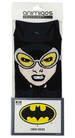 DC COMICS BATMAN Men’s CATWOMAN 360 Crew Socks BIOWORLD Brand THE BATMAN