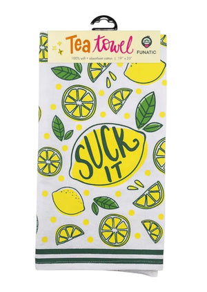 SUCK IT Kitchen Tea Towel FUNATIC Brand - Novelty Socks And Slippers