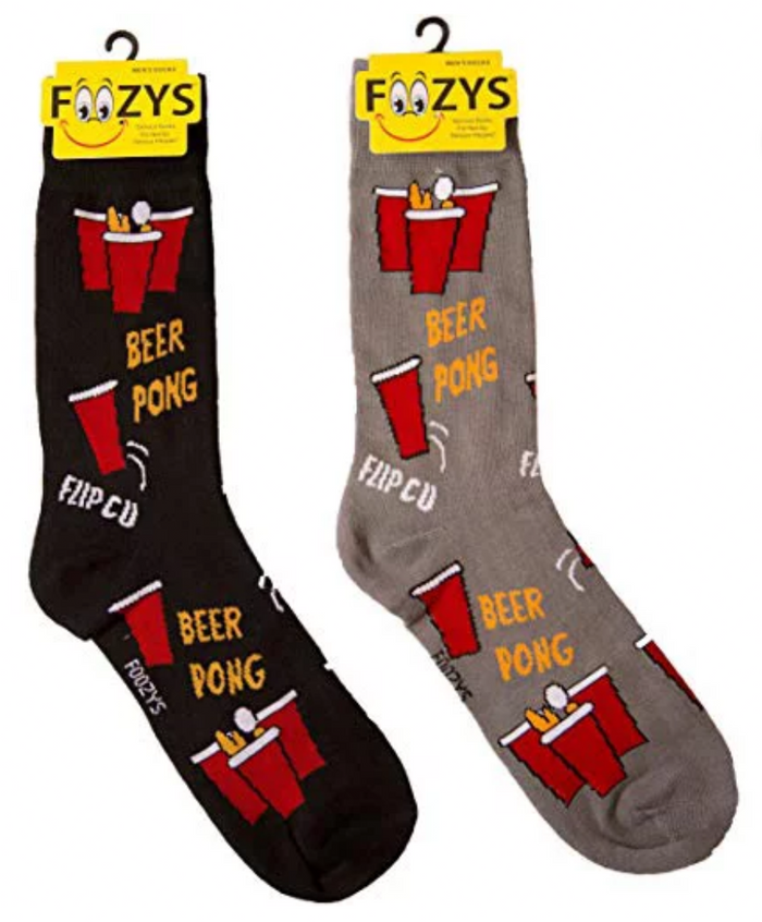 FOOZYS Brand Men’s BEER PONG 2 Pair Of Socks