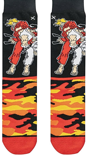 STREET FIGHTER Men’s CAMO Socks ODD SOX Brand KEN & RYU - Novelty Socks for Less