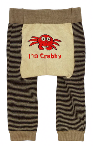BOOGIE TIGHTS Unisex Baby ‘I’M CRABBY’ By Piero Liventi Size 12-24 Months - Novelty Socks And Slippers