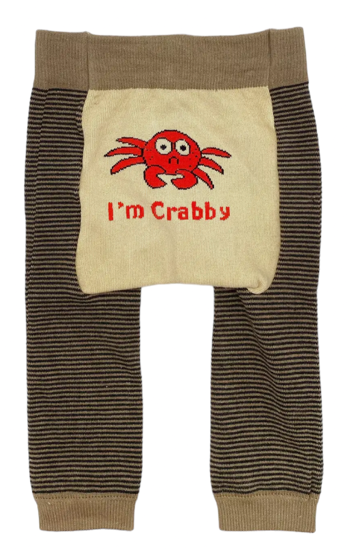 BOOGIE TIGHTS Unisex Baby ‘I’M CRABBY’ By Piero Liventi Size 12-24 Months