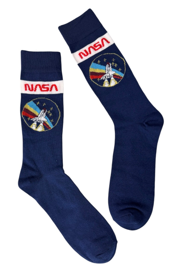 NASA Men's SPACE SHUTTLE Socks NASA WORM LOGO