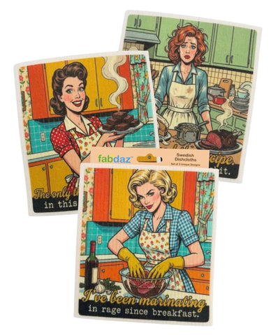 Tea Towel, Swedish Dishcloth &amp; Oven Mitts
