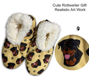 COMFIES BRAND Ladies ROTTWEILER DOG Non-Skid Slippers