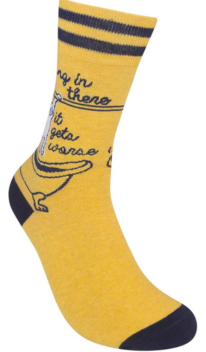 FUNATIC Brand Unisex CAT Socks HANG IN THERE IT GETS WORSE’