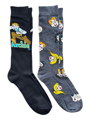 ARCHIE COMICS Men's 2 Pair Of Socks JUGHEAD & VERONICA - Novelty Socks And Slippers