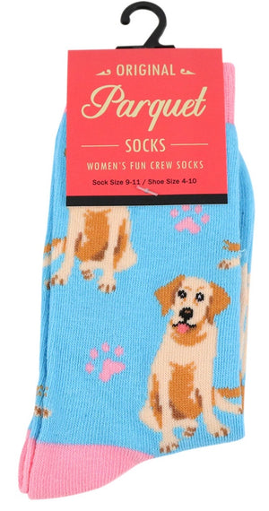 Parquet Brand Ladies GOLDEN RETRIEVER Socks - Novelty Socks And Slippers