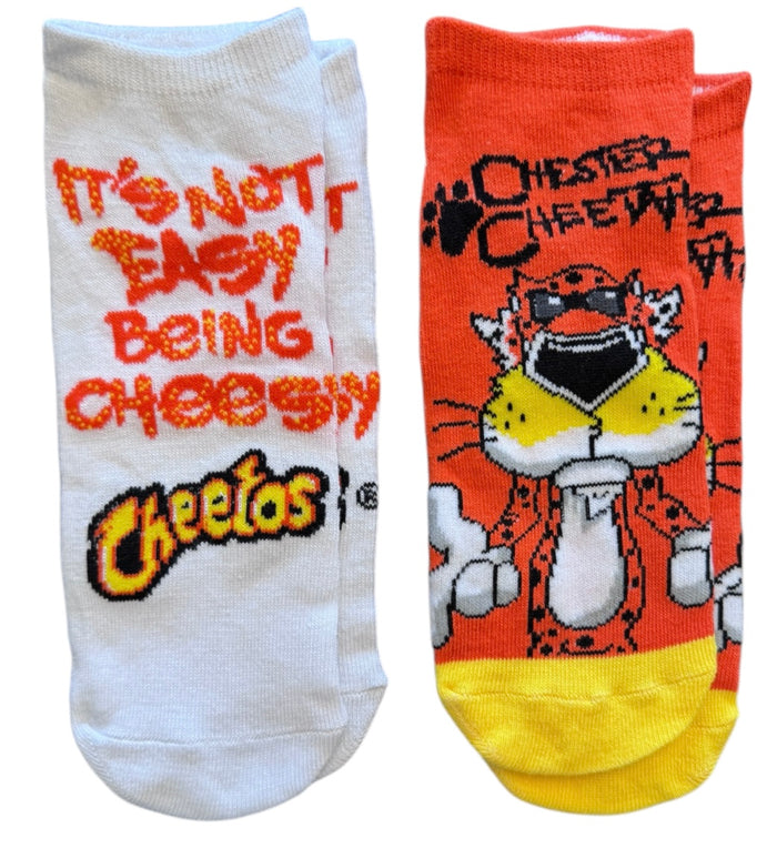 CHEETOS Ladies 2 Pair Of No Show Socks ‘IT’S NOT EASY BEING CHEESY’