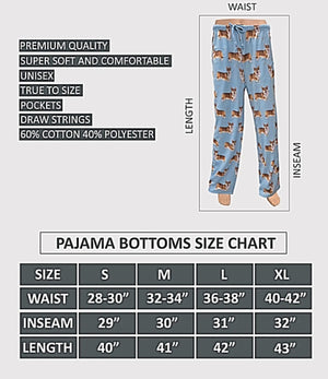 COMFIES UNISEX WELSH CORGI PAJAMA BOTTOMS E&S PETS (CHOOSE SIZE) - Novelty Socks for Less