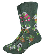 GOOD LUCK SOCK Brand Men’s HALLOWEEN Socks With ZOMBIES - Novelty Socks And Slippers
