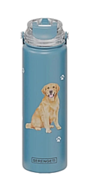 GOLDEN RETRIEVER Dog Stainless Steel 24 Oz. Water Bottle SERENGETI Brand By E&S Pets - Novelty Socks for Less