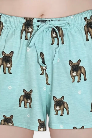 COMFIES LOUNGE PJ SHORTS Ladies FRENCH BULLDOG By E&S PETS - Novelty Socks And Slippers