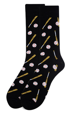 BASEBALL Men's Socks BASEBALLS ALL OVER  PARQUET BRAND (CHOOSE COLOR) - Novelty Socks And Slippers