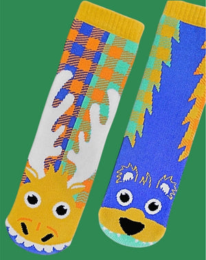 MOOSE & BEAR Unisex Toddler Gripper Bottom Socks PALS SOCKS Brand - Novelty Socks And Slippers
