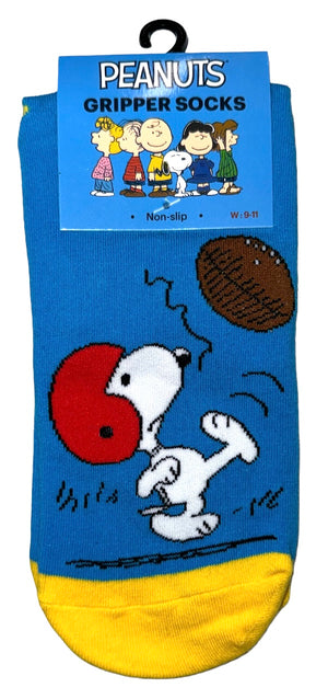 PEANUTS Ladies Gripper Bottom Ankle Socks (CHOOSE PATTERN) - Novelty Socks And Slippers