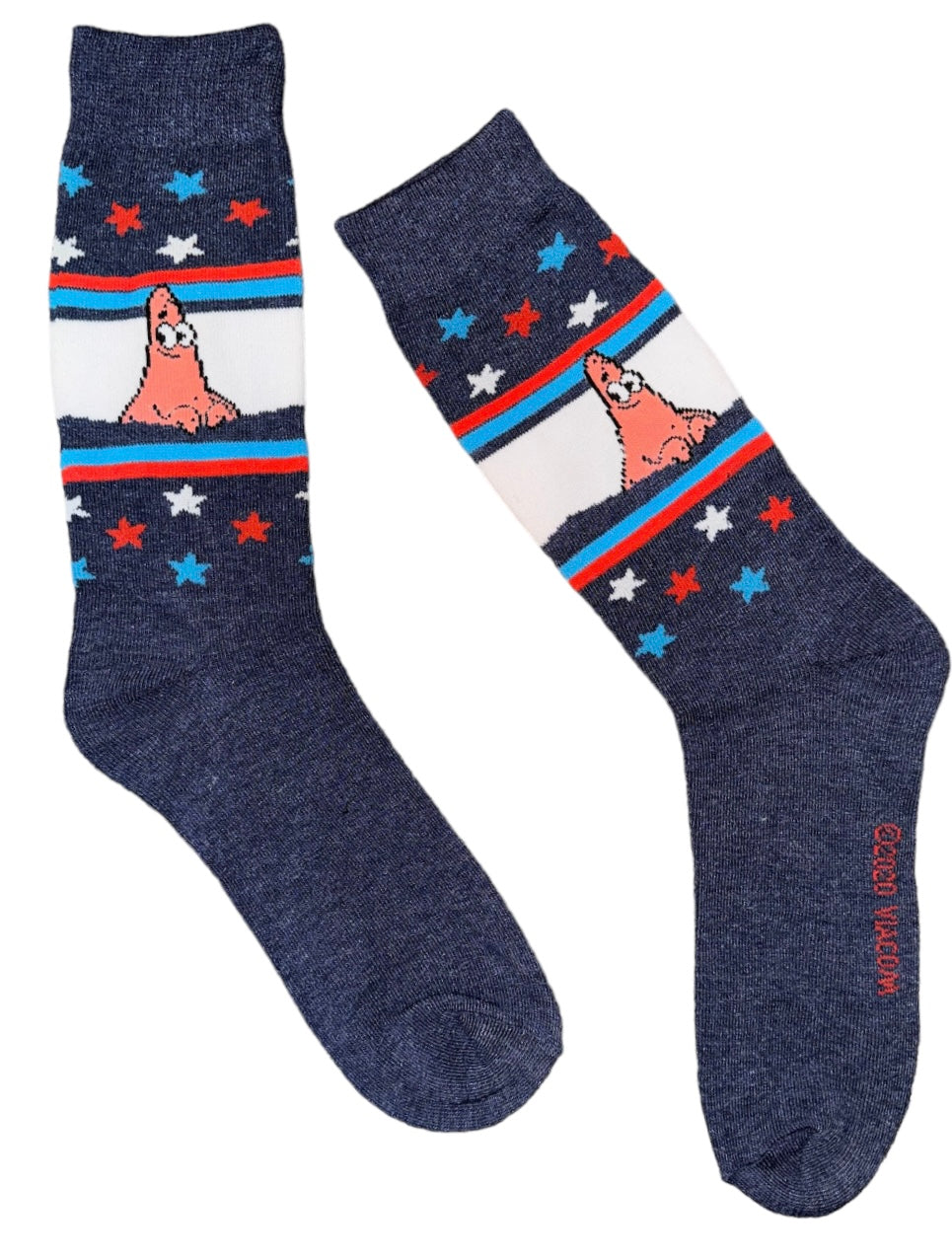 SPONGEBOB SQUAREPANTS Men’s Socks PATRIOTIC PATRICK - Novelty Socks And Slippers