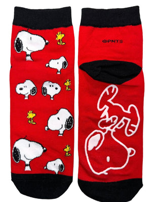 PEANUTS Ladies Gripper Bottom Ankle Socks (CHOOSE PATTERN) - Novelty Socks And Slippers