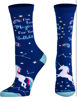 COOL SOCKS Brand Unisex ‘I’M TOO MAGICAL FOR YOUR BULLSHIT Socks